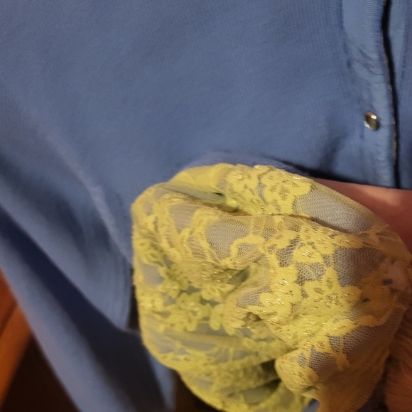 Vintage Y2K Light Blue Button Up Cardigan Size Small - Picture 4 of 5